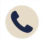 phone icon 0c2444 inside a circle dad0b1 Transparent background-1